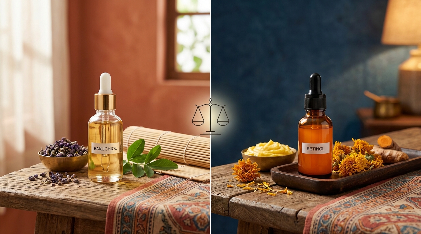 Bakuchiol vs Retinol India 2026 — Which One Should You Pick? — Beauty guide by LuminaPicks