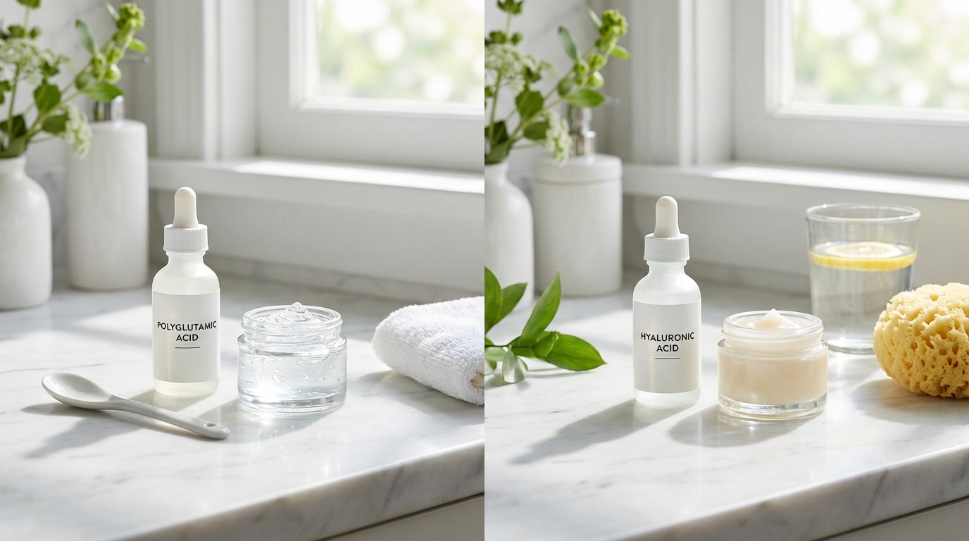 Polyglutamic Acid vs Hyaluronic Acid 2026 — Which — Beauty guide by LuminaPicks