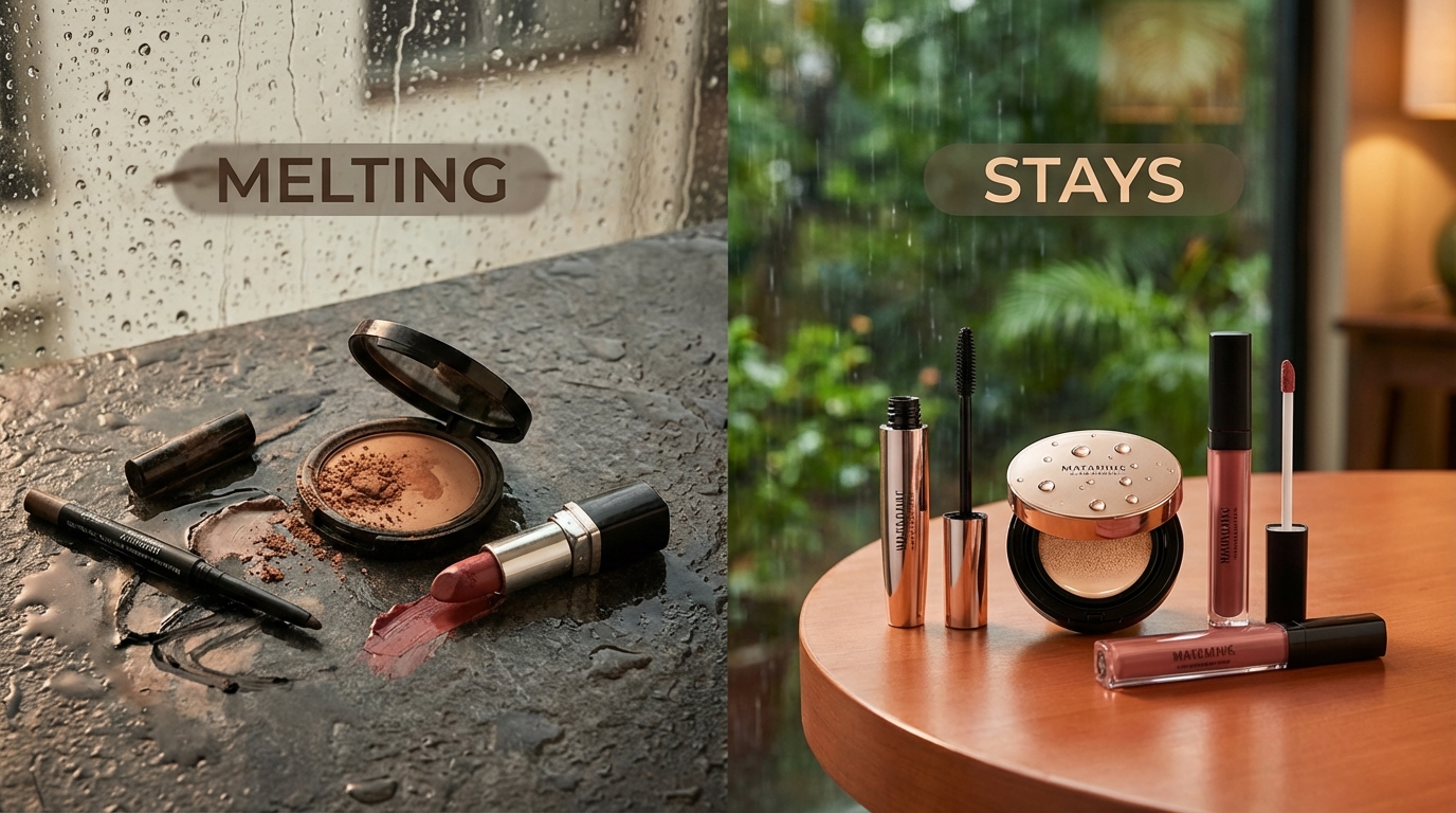 Waterproof Makeup for Indian Monsoon 2026 — What Stays — Makeup guide by LuminaPicks